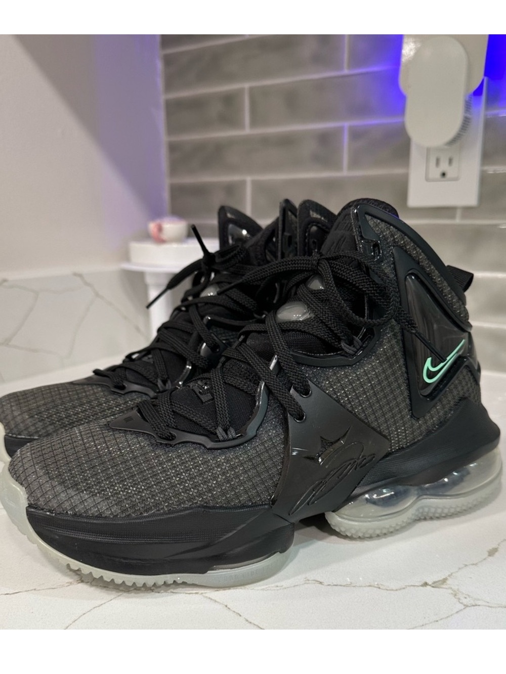 Nike LeBron XIX Sneakers. Youth Size 5.5 Color Black.